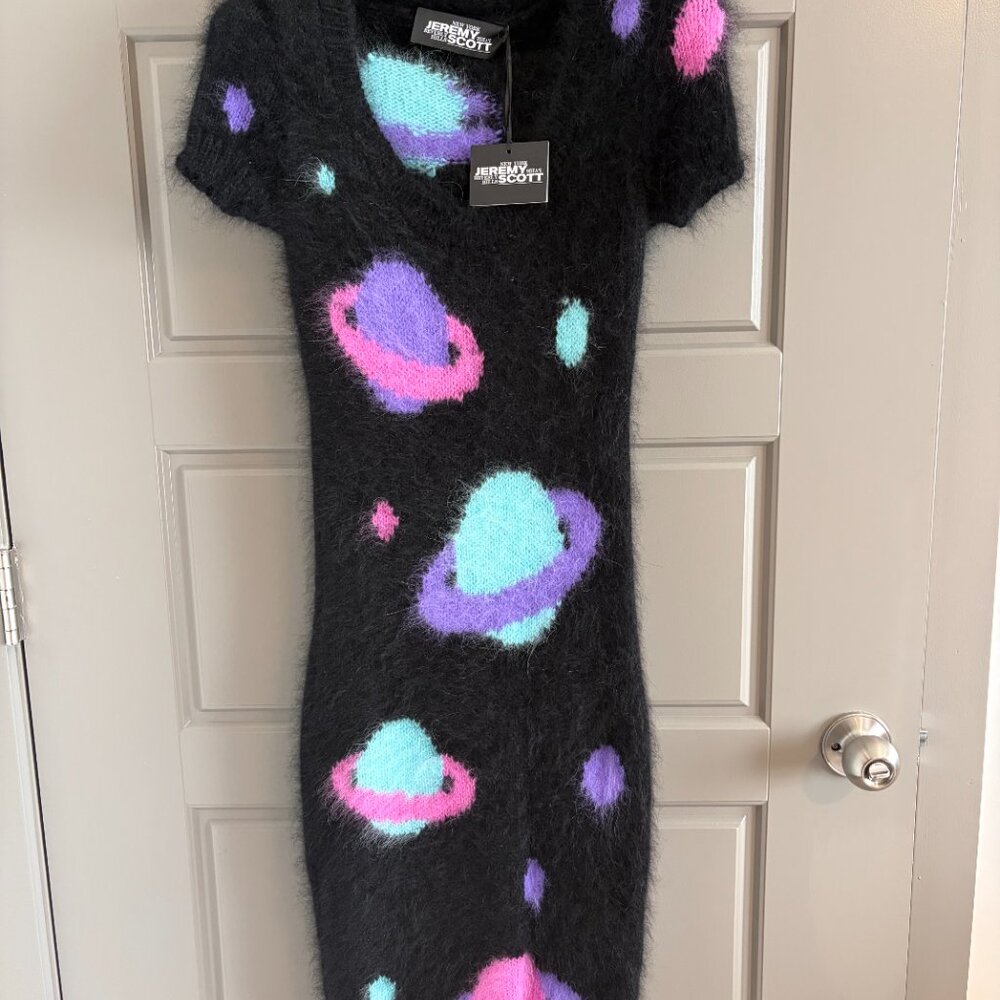 RARE Jeremy Scott Angora Dress - Sz 42 S M - Runway 2016 - NEW WITH TAGS - Picture 3 of 5
